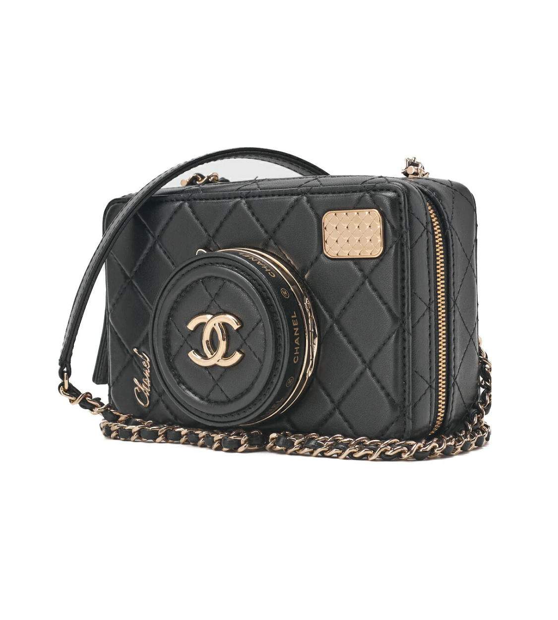 CHANEL Matelasse Camera Lambskin Shoulder Bag