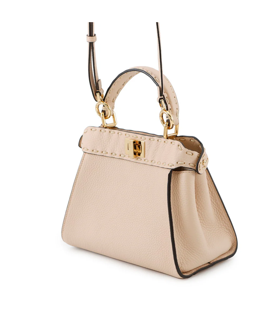 FENDI Peekaboo Selleria Jasmin Flower Leather Mini