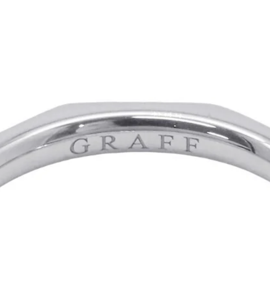 GRAFF Laurence Graff #9 18K White Gold Signature Ring