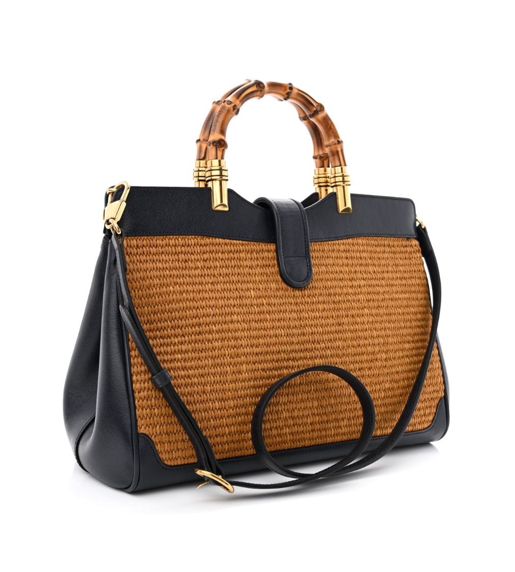 GUCCI Japan Limited Edition Double GG Bamboo Top Handle Bag
