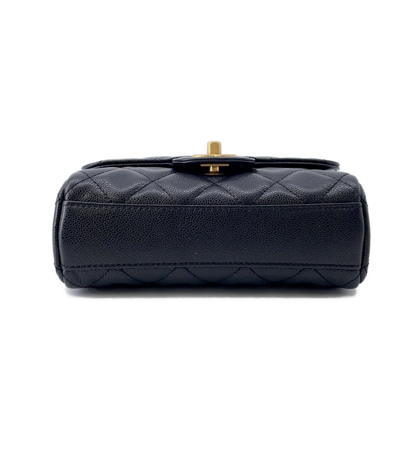 CHANEL Mini Flap Black Caviar Leather Bag