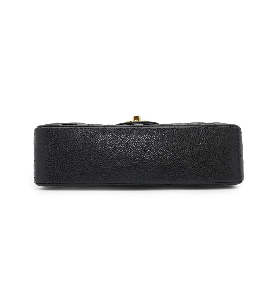CHANEL 23 Matelasse Double Flap Black Caviar Chain Shoulder Bag