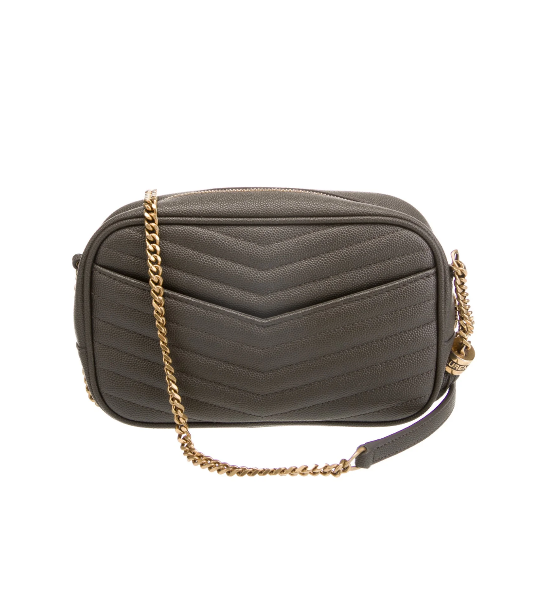 SAINT LAURENT Monogram Matelasse Lou Camera Khaki Bag