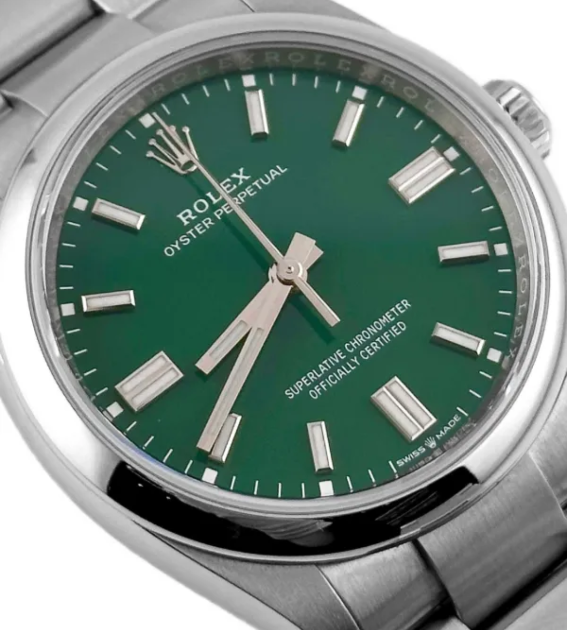 ROLEX Oyster Perpetual 36 Stainless Steel Green Dial