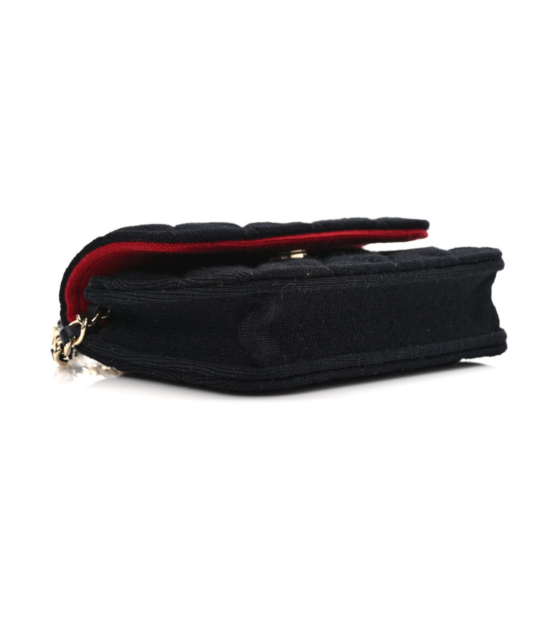 CHANEL Black Quilted Jersey Mini Bag