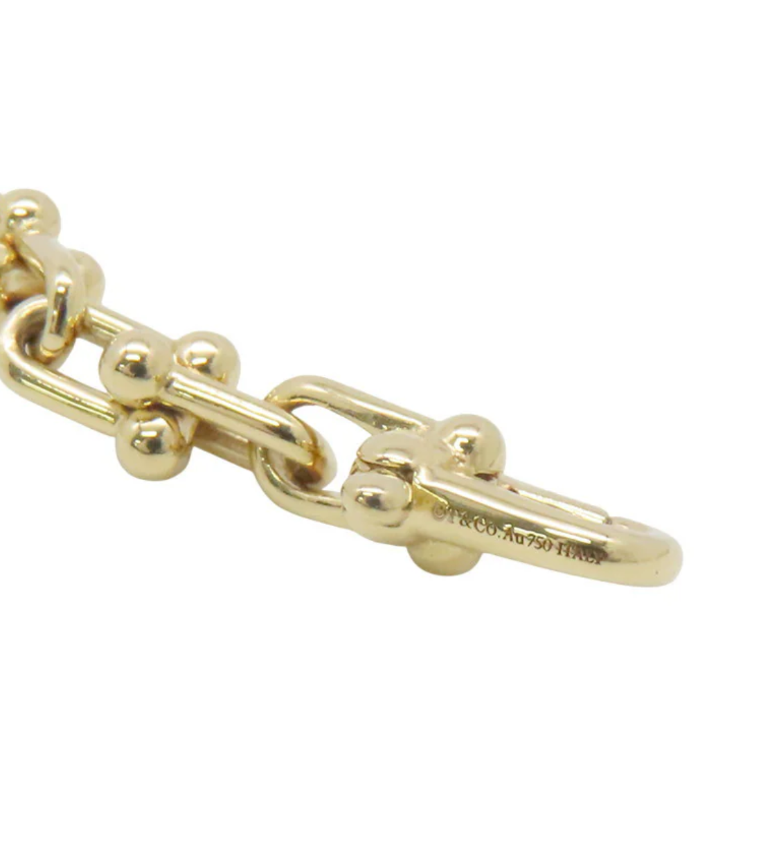 TIFFANY & Co. Hardware Microlink Bracelet 18K Yellow Gold
