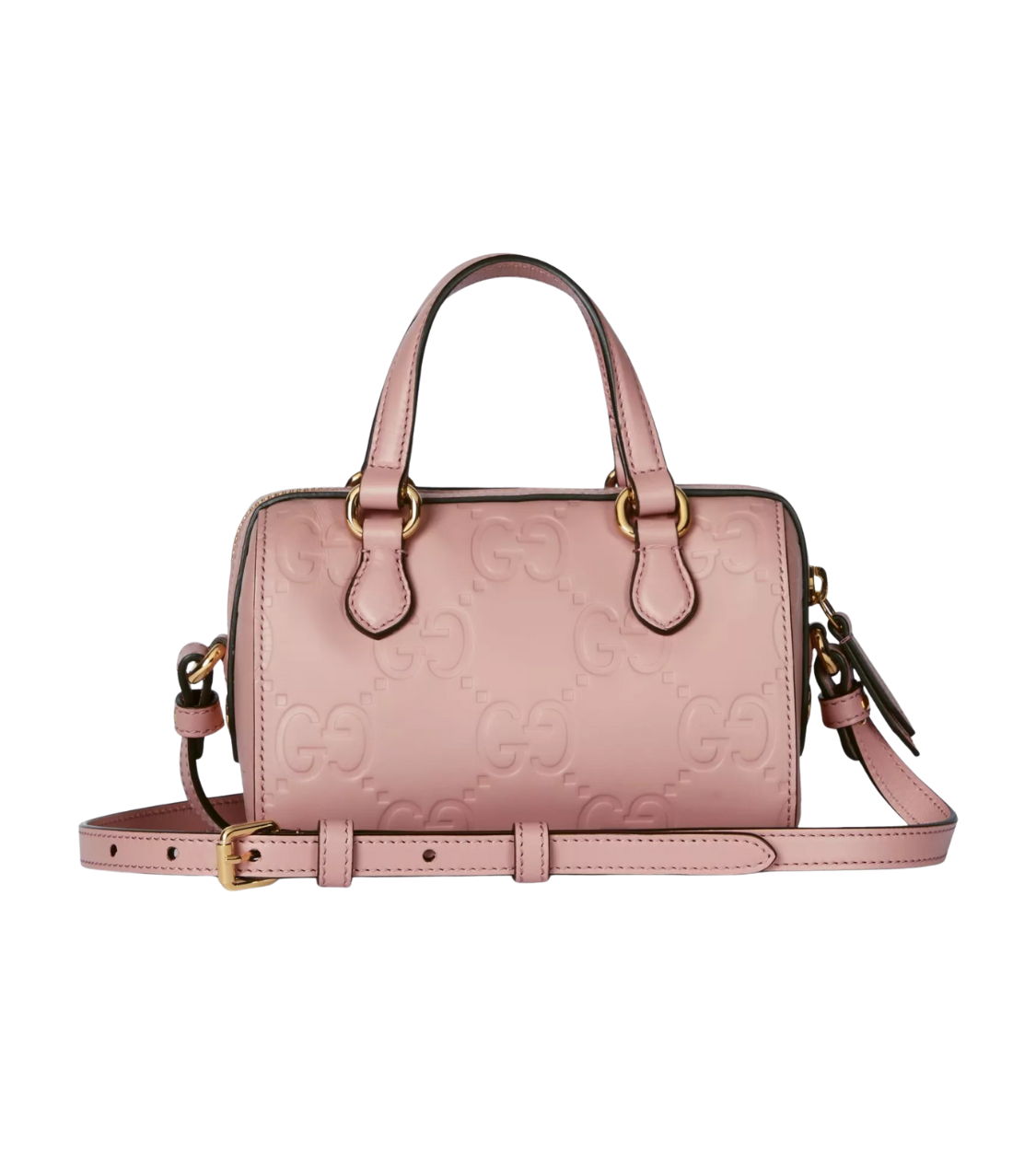 GUCCI Super Mini Pink GG Leather Bag