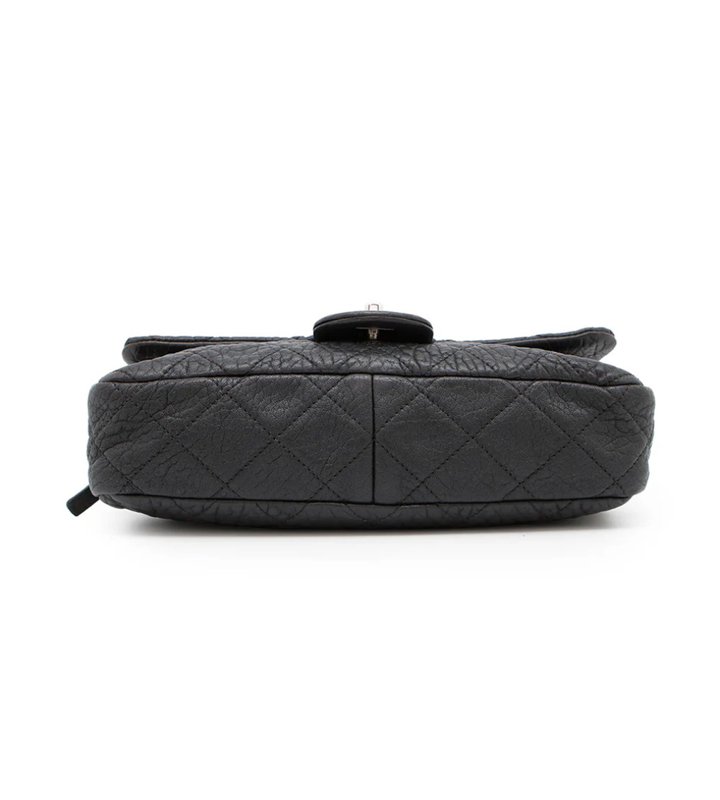 CHANEL Matelasse Black Leather Chain Shoulder Bag