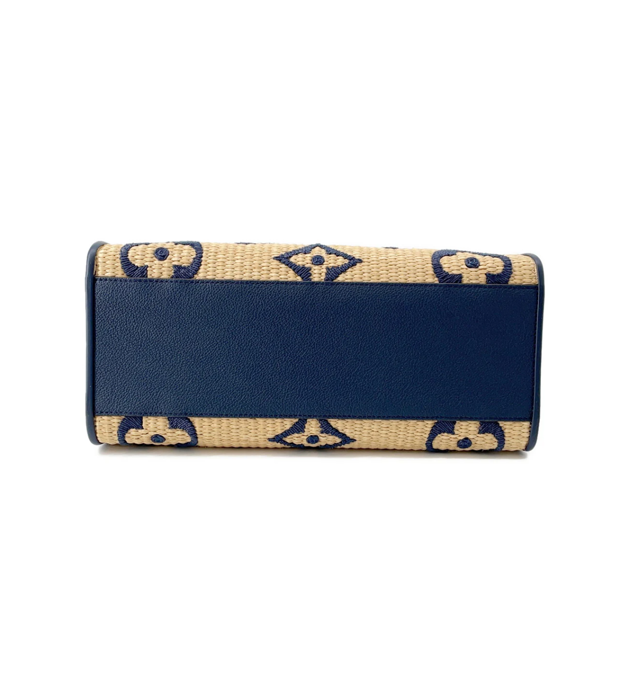 LOUIS VUITTON Onthego MM Blue Monogram Raffia
