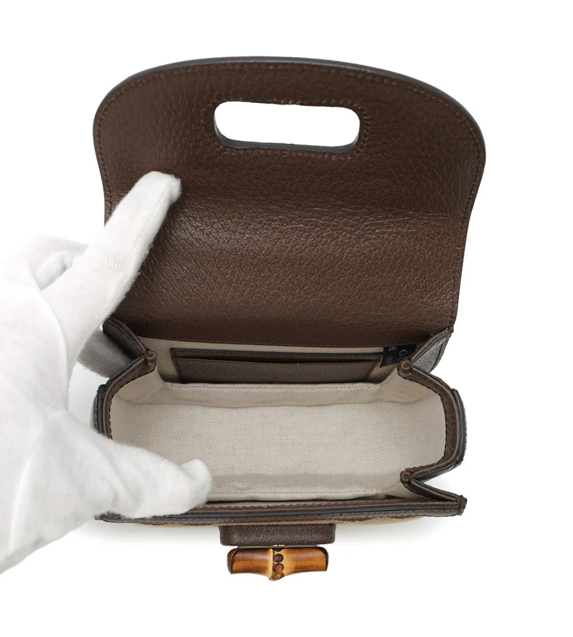 GUCCI Bamboo 1947 Jumbo GG Mini Top Handle Bag