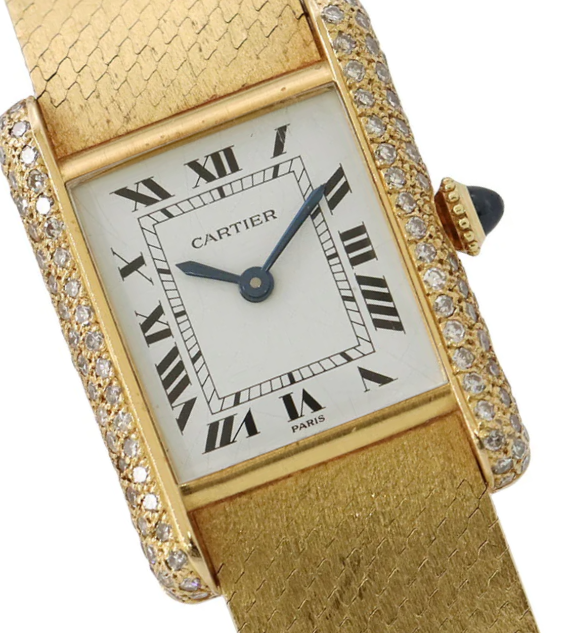 CARTIER Tank Louis MM 18K Yellow Gold White Dial