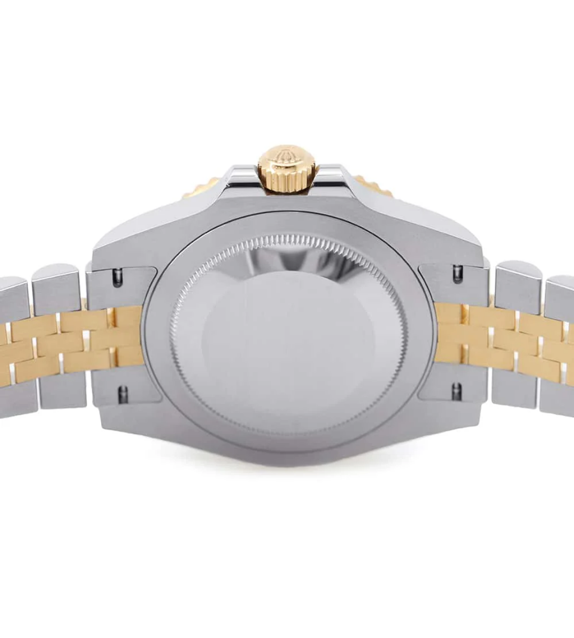 ROLEX GMT MasterII 40mm Stainless Steel 18k Yellow Gold Black Dial