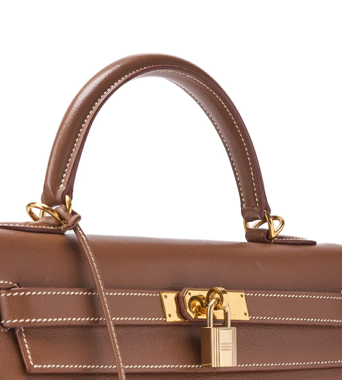 HERMES Kelly 32 External Gulliver Brown