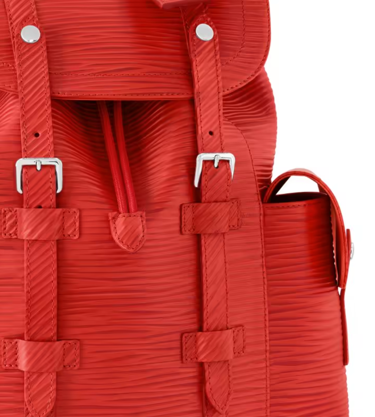 LOUIS VUITTON Christopher Red Epi MM Backpack