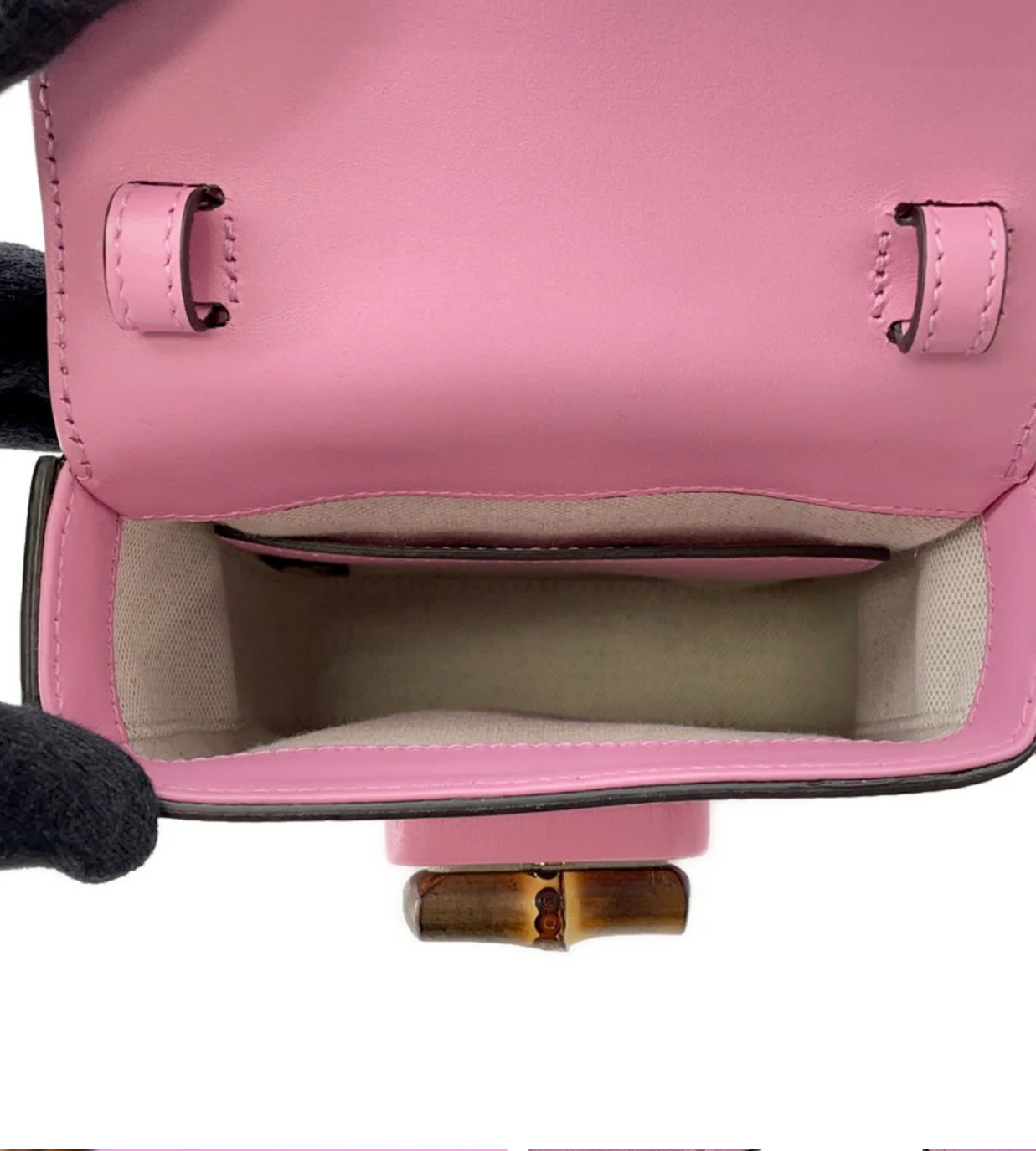 GUCCI Bamboo Pink Mini Shoulder Bag