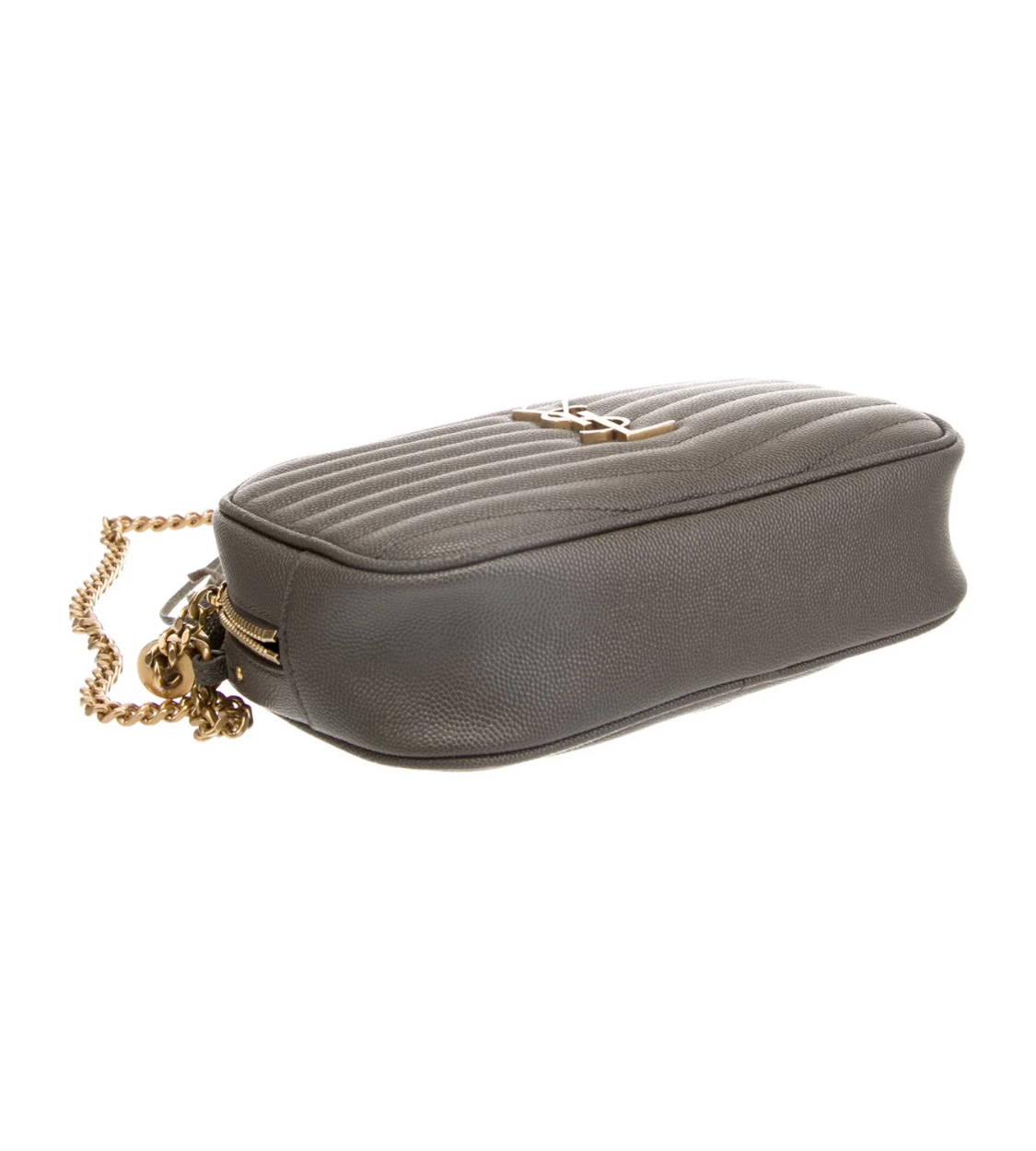 SAINT LAURENT Monogram Matelasse Lou Camera Khaki Bag