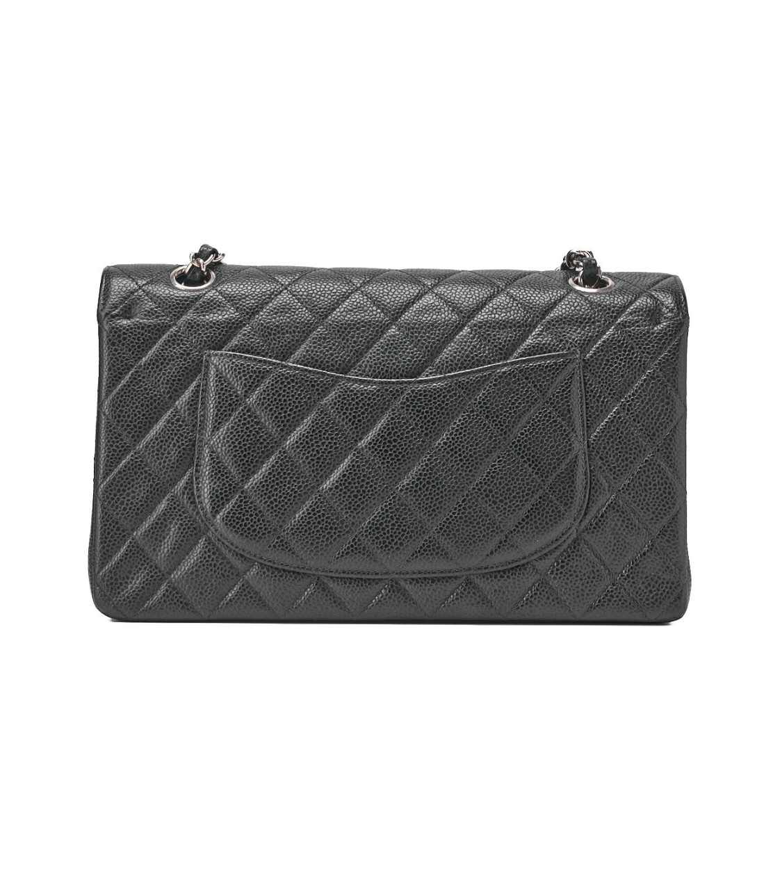 CHANEL 25 Double Flap Matlasse Black Caviar