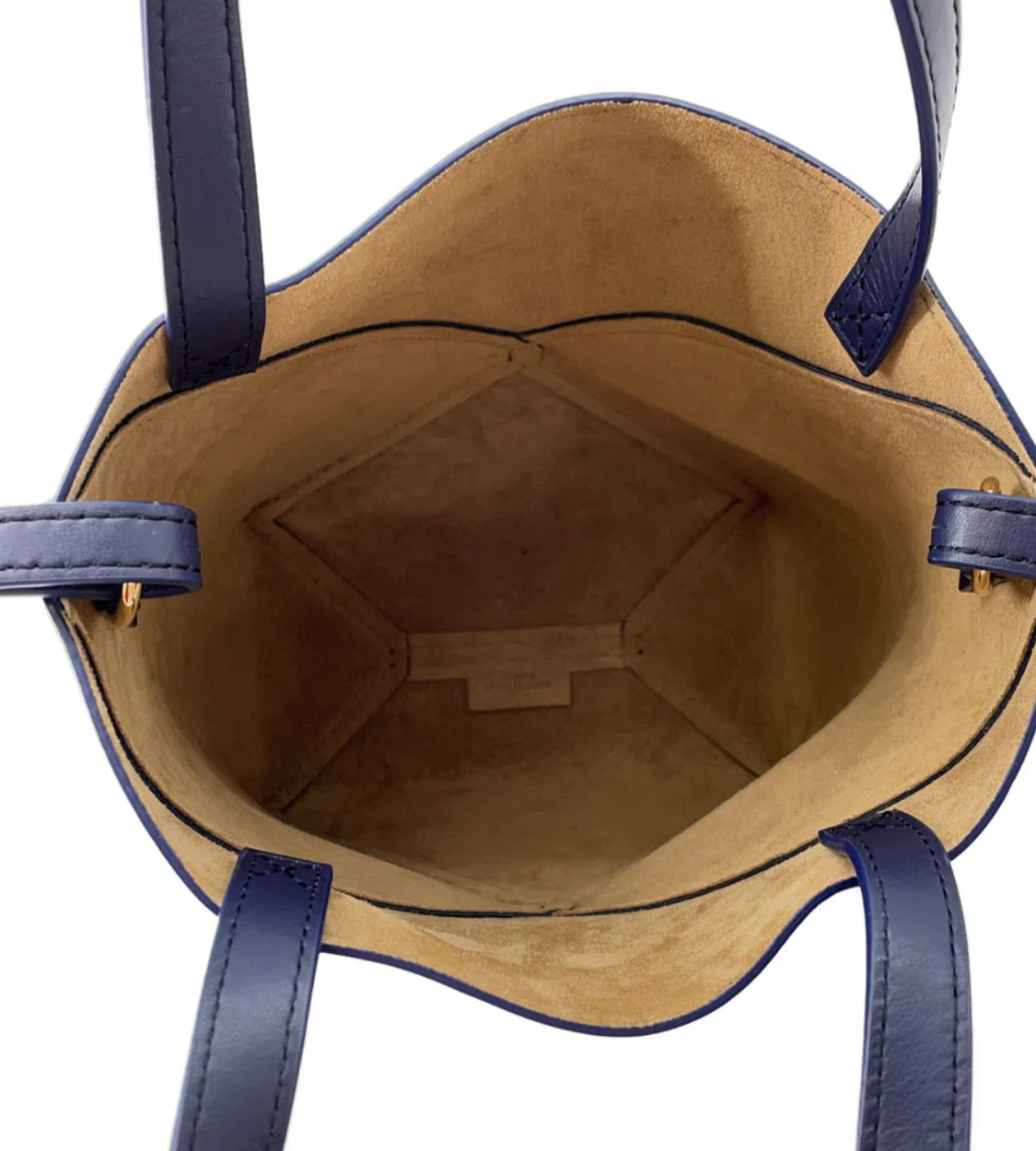 LOEWE Puzzle Fold Blue Tote Shiny Calf Leather Bag