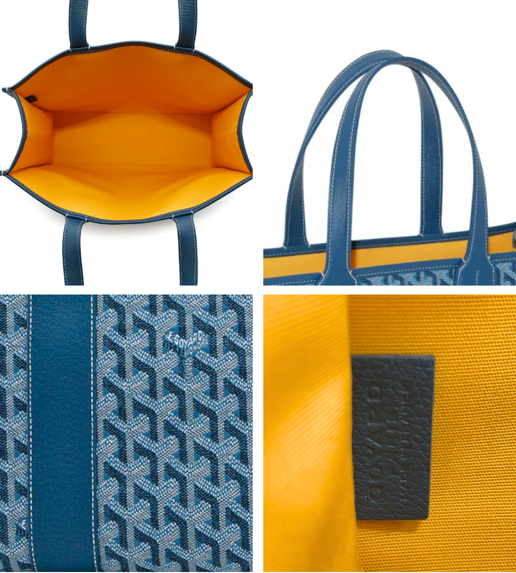 GOYARD Villette PM Ocean Blue Tote Bag