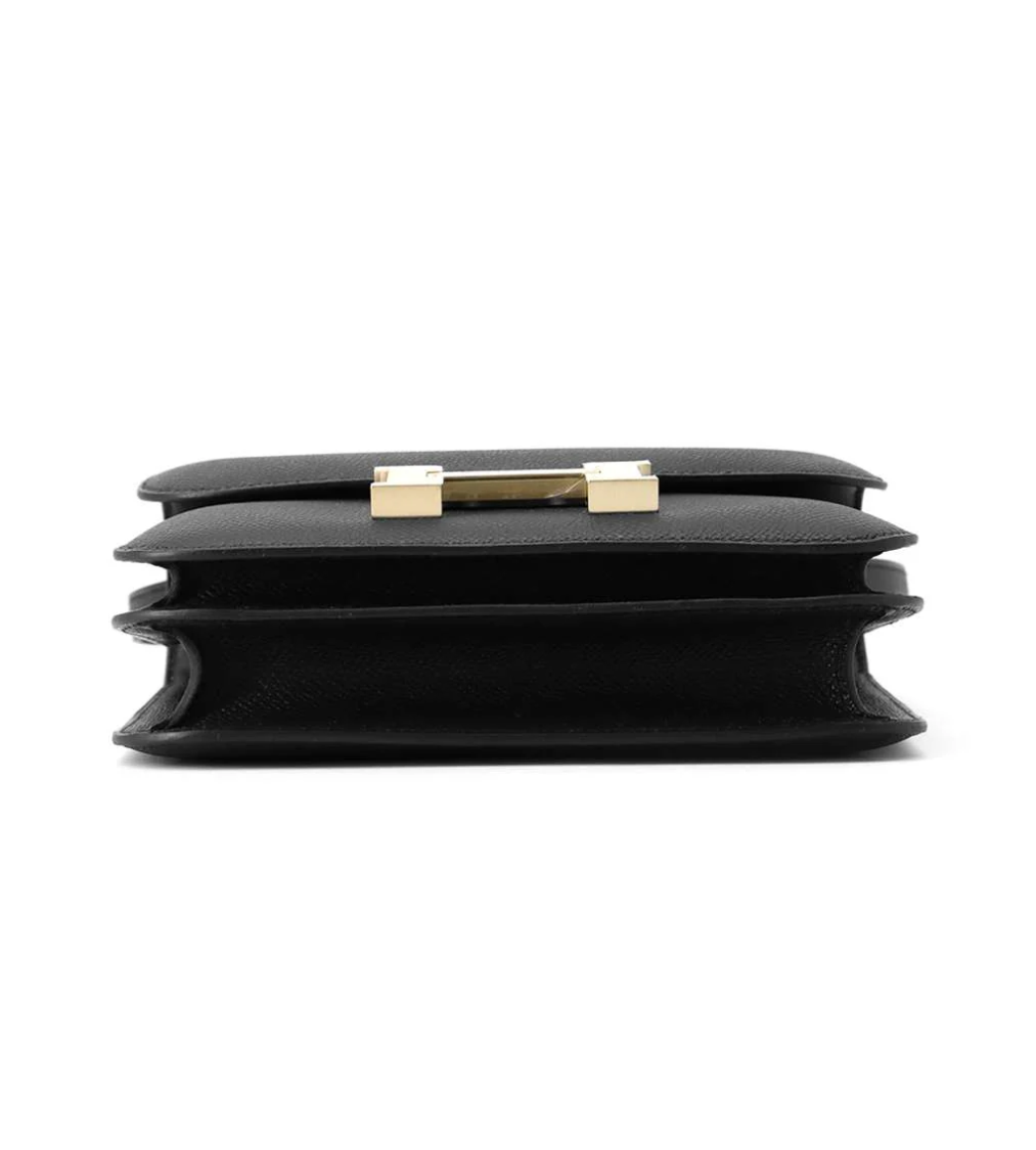 HERMES Constance Miroir Black Epsom Shoulder Bag