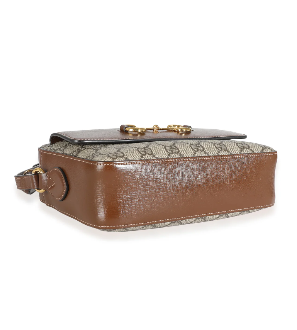 GUCCI Supreme Canvas Horsebit 1955 Shoulder Bag