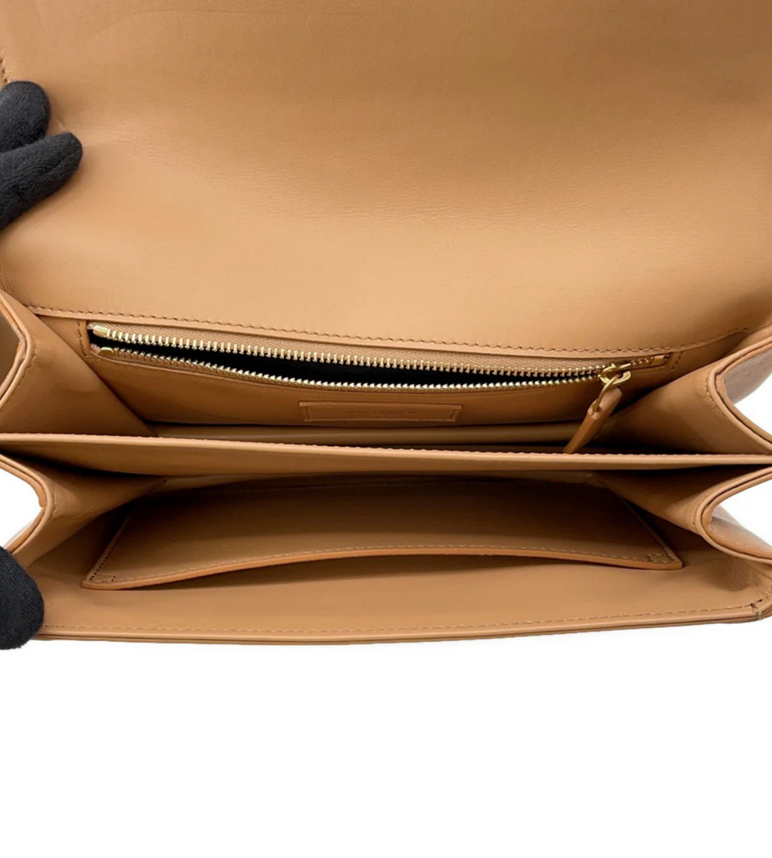 SAINT LAURENT Le Maillon Leather Canvas Shoulder Bag