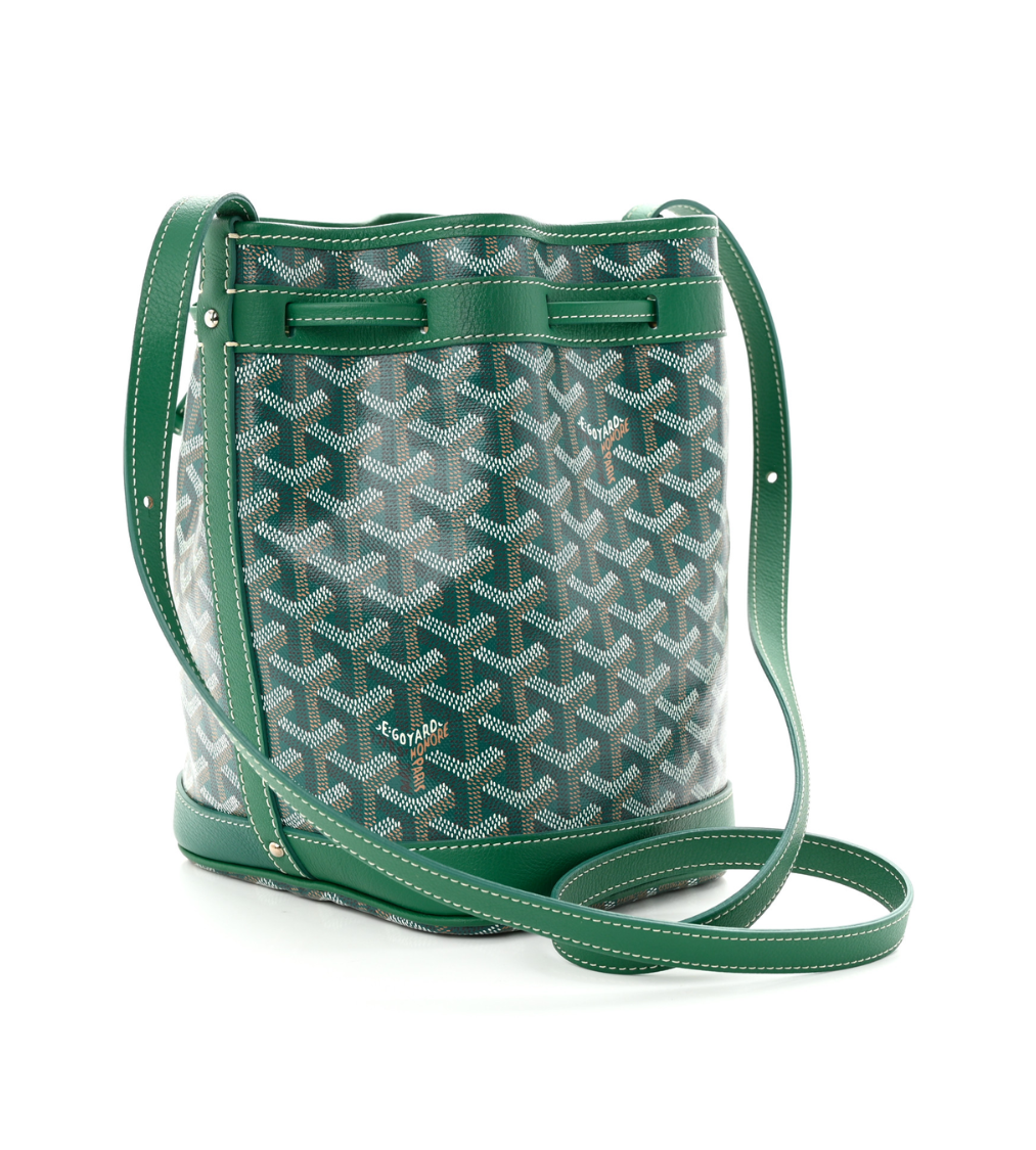 GOYARD Petit Flo Green Bucket Bag