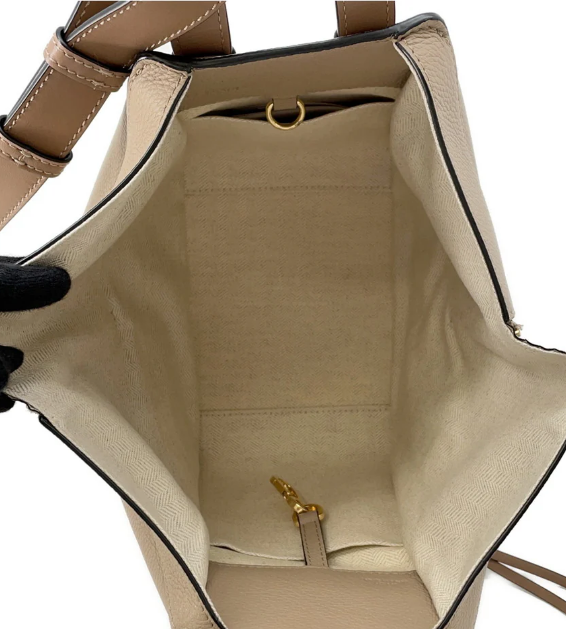 LOEWE Hammock Soft Grained Calfskin Biege Compact Bag