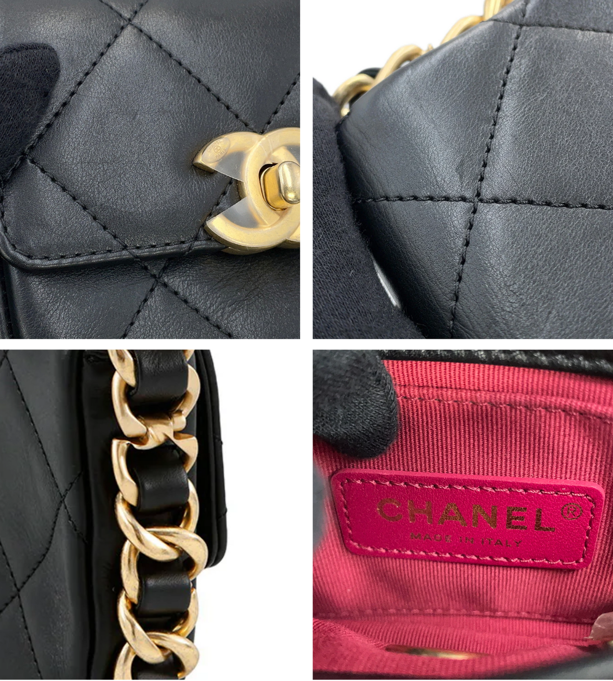 CHANEL Matelasse Flap Calf Leather Mini Shoulder Bag