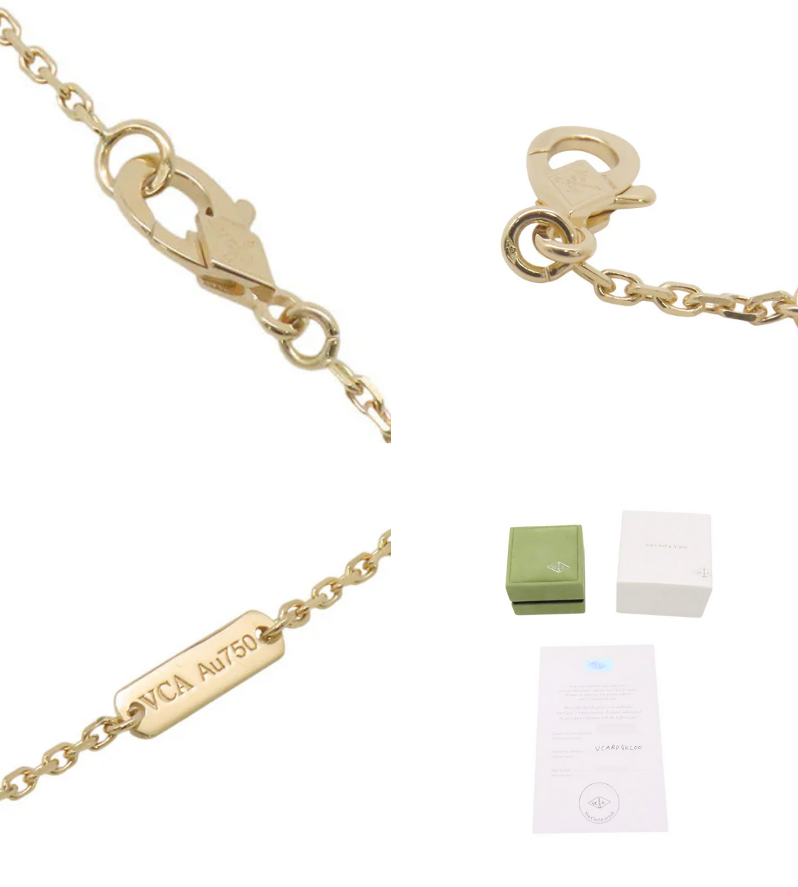 Van Cleef & Arpels Alhambra Guilloche 18K Yellow Gold Necklace