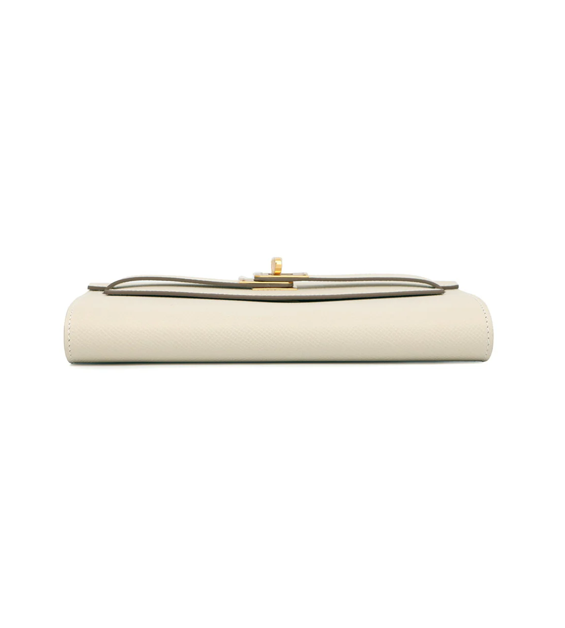 HERMES Kelly Long Wallet Craie Epsom