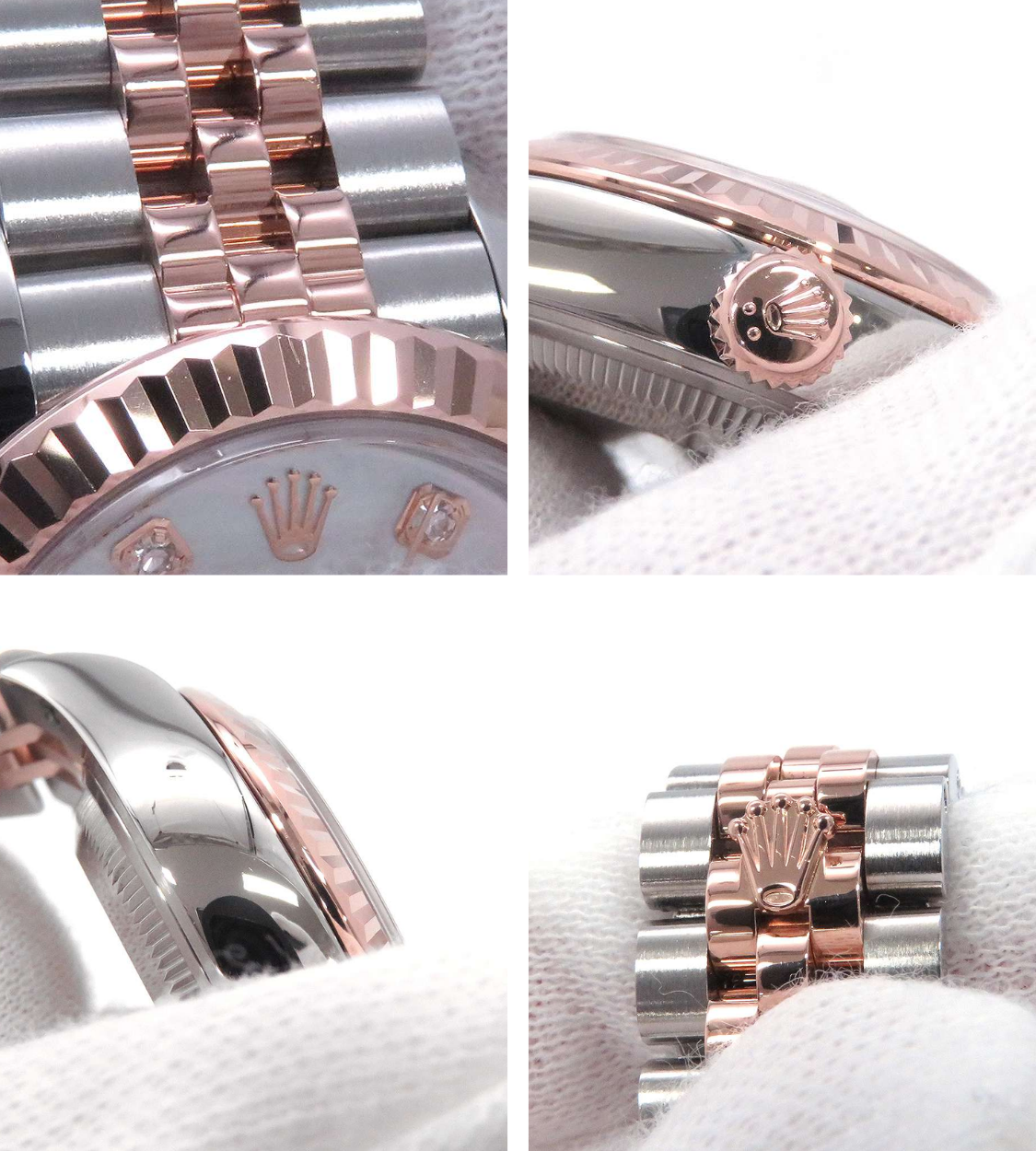 ROLEX Lady-Datejust 28mm Stainless Steel 18k Pink Gold Mother of Pearl Dial