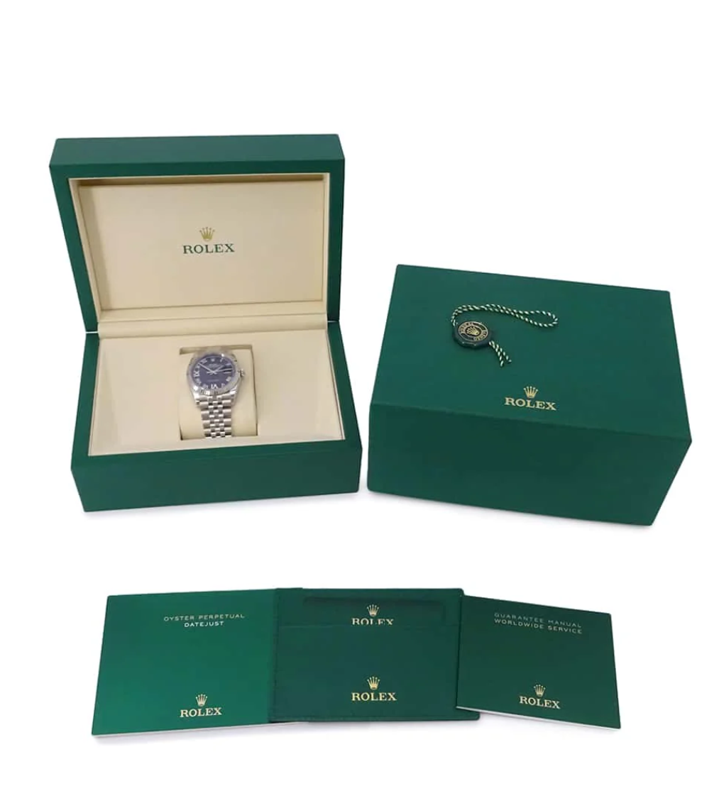ROLEX Datejust 36 Aubergine Dial Stainless Steel & 18k White Gold