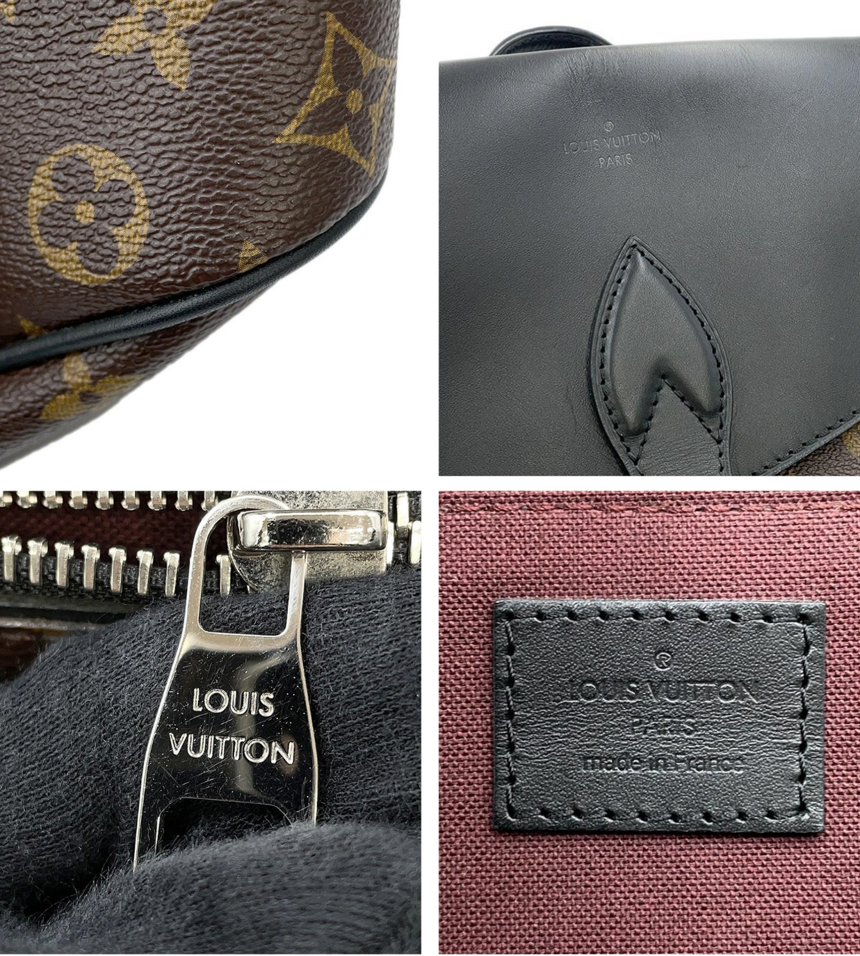 LOUIS VUITTON Parc Noir Monogram Macassar Canvas Backpack