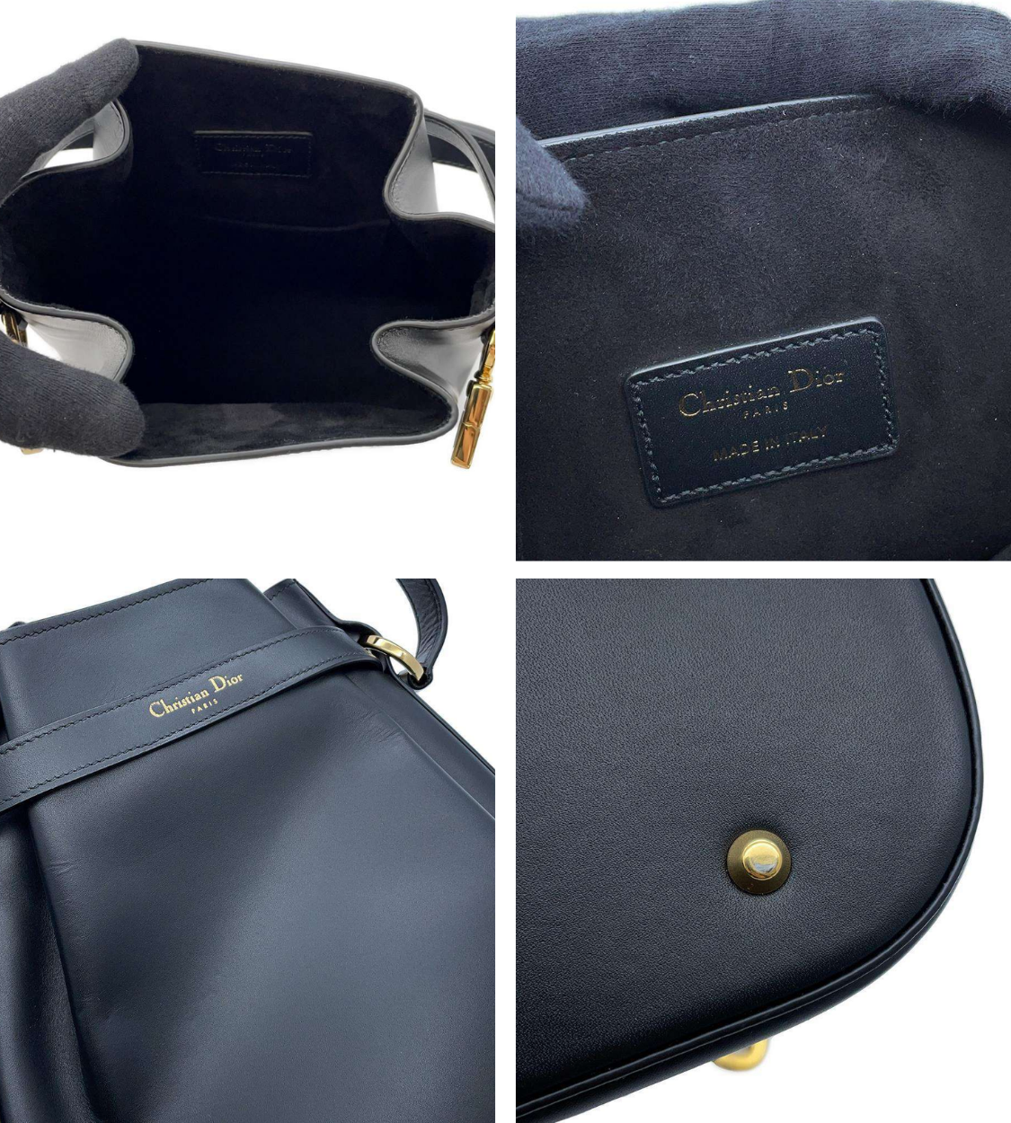 DIOR C'est CD Embossed Black Calf Leather