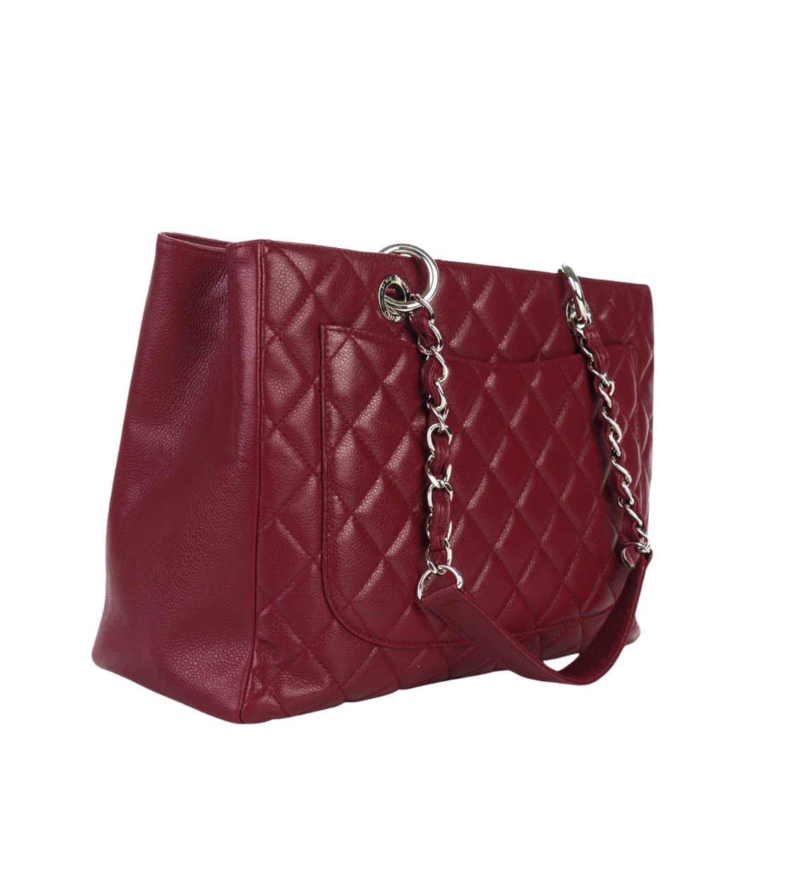 CHANEL Matelasse Coco Mark Caviar Red