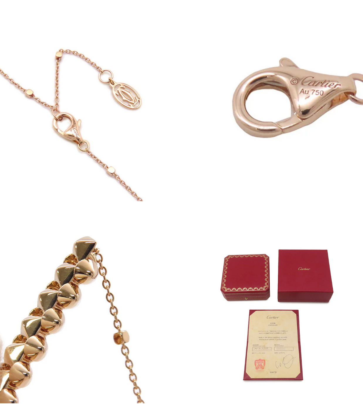 CARTIER Clash de Cartier MM 18K Pink Gold Necklace