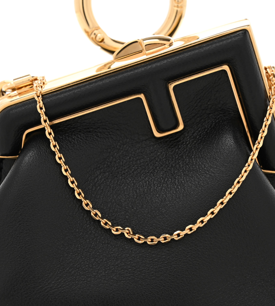FENDI Nappa First Nano Bag Charm Lambskin Bag