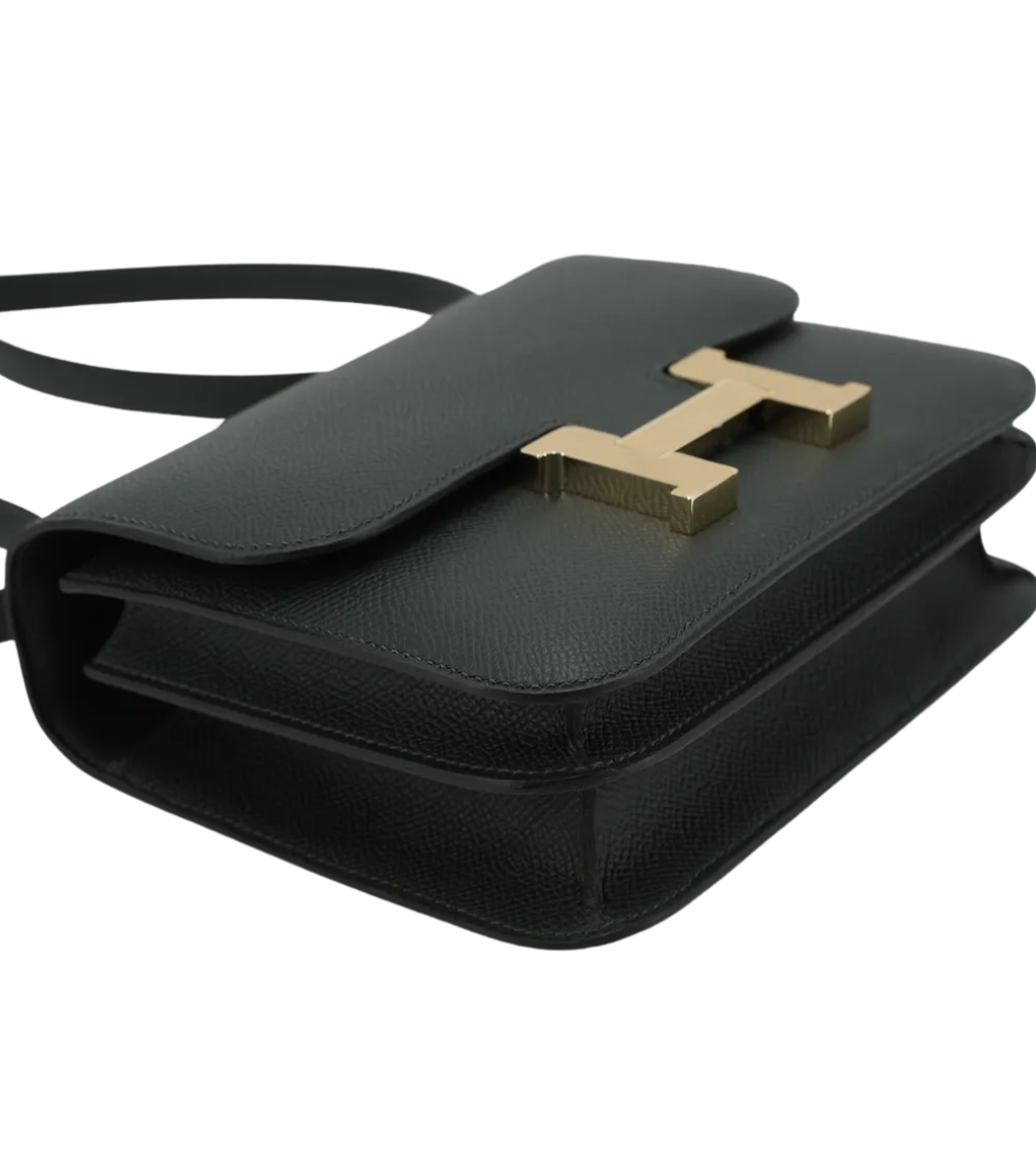 HERMES Constance Miroir Black Epsom Shoulder Bag