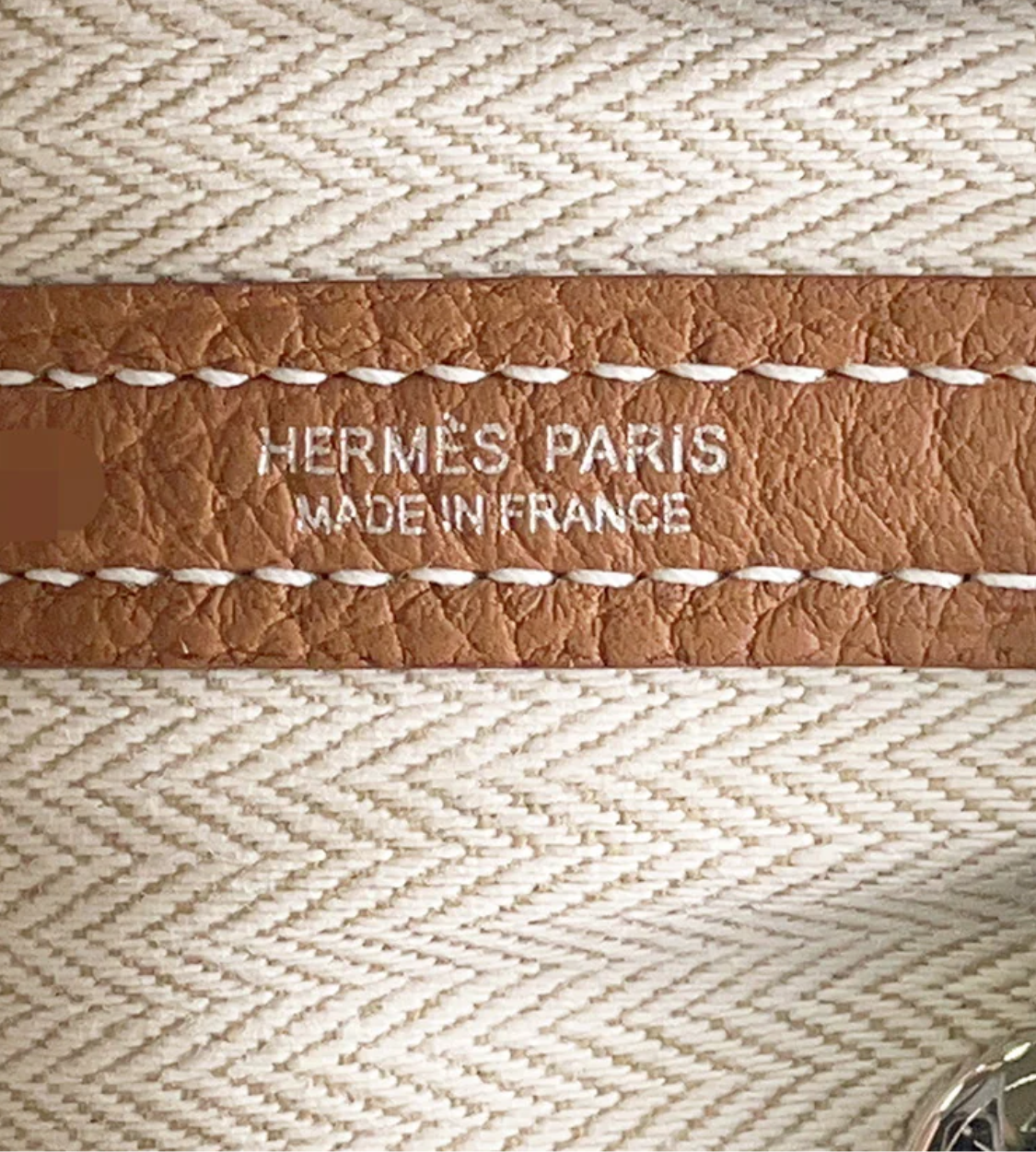 HERMES Garden Party Gold Negonda Leather