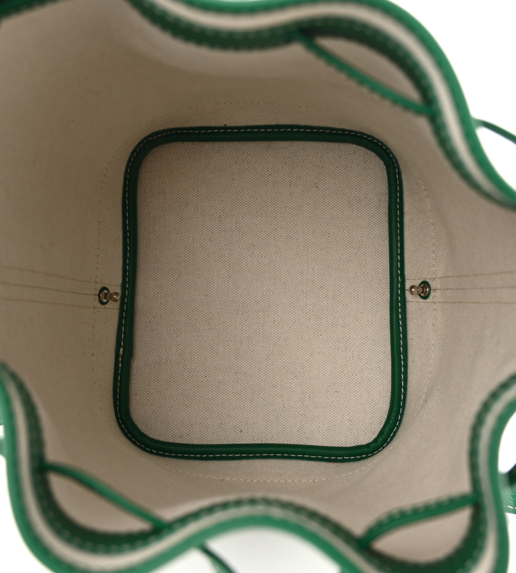 GOYARD Petit Flo Green Bucket Bag