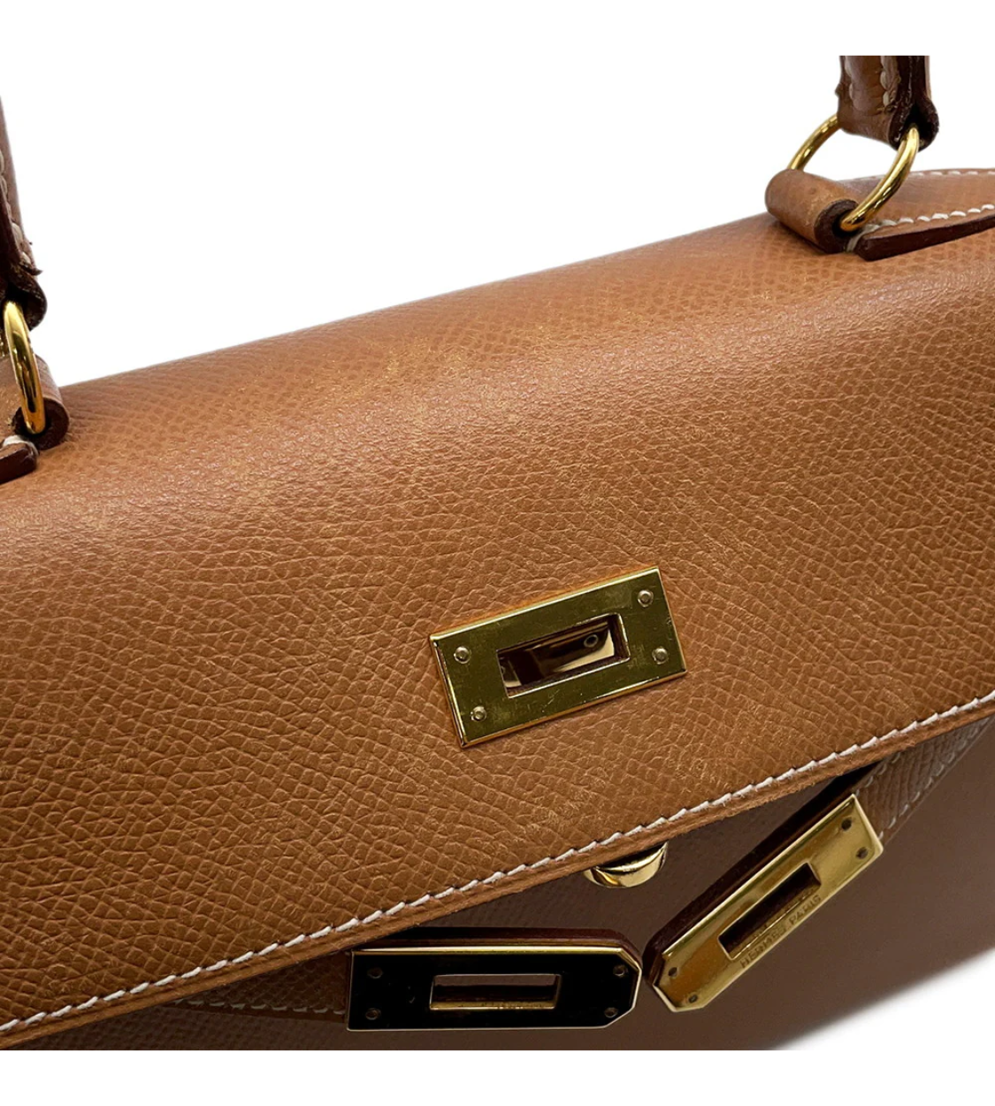 HERMES Mini Kelly Natural Courchevel