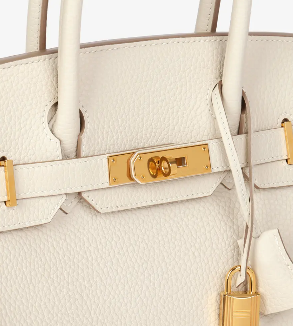 HERMES Birkin 30 Craie Togo Leather