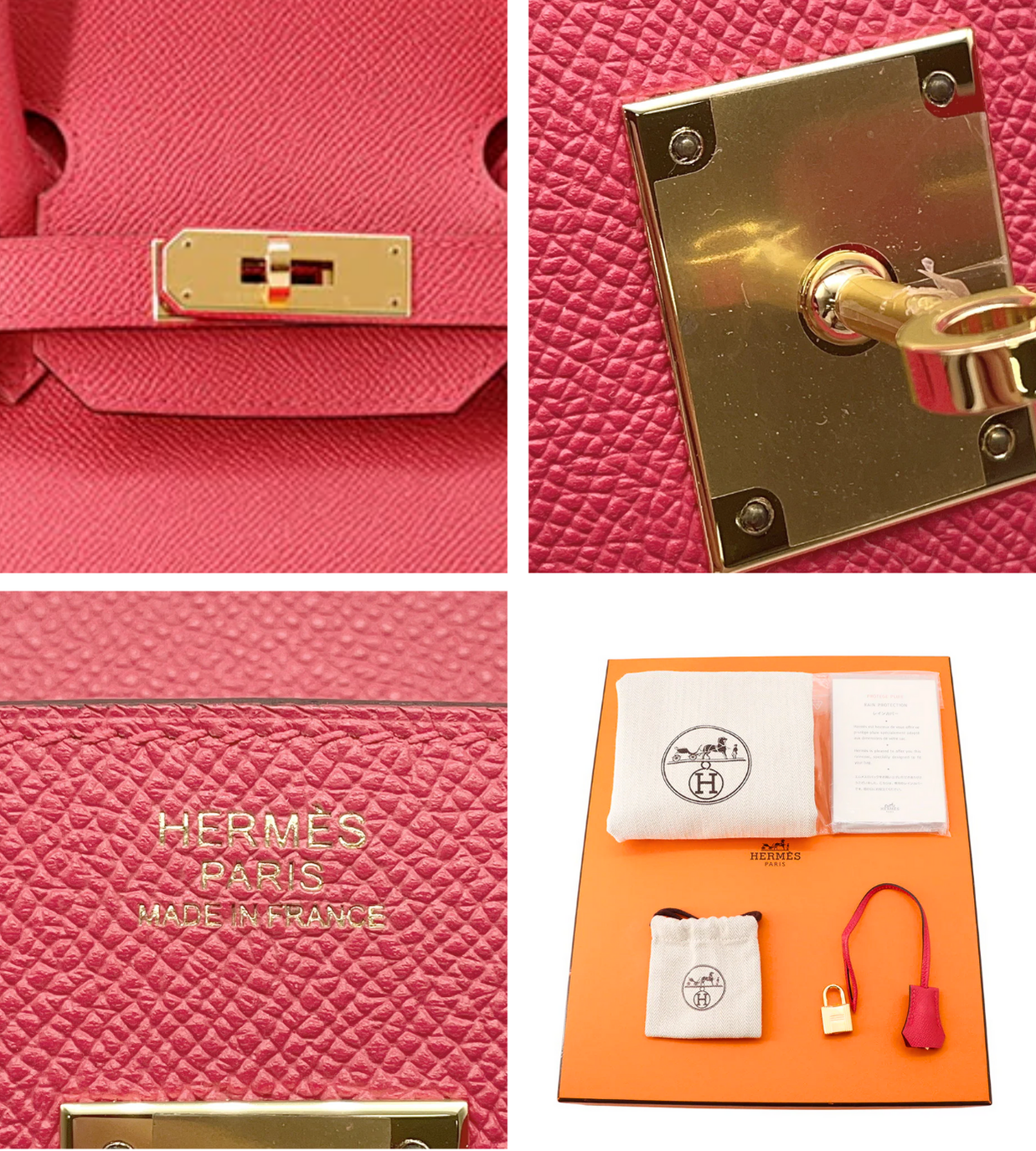 HERMES Birkin 30 Rose Extreme Epsom