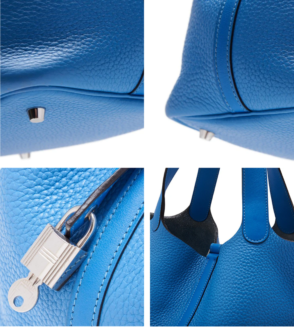 HERMES Picotin Lock MM Tryon Clemence Swift Blue Paradise