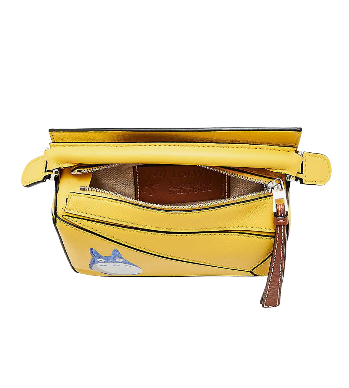LOEWE Puzzle Bag Ghibli Collaboration Totoro Yellow