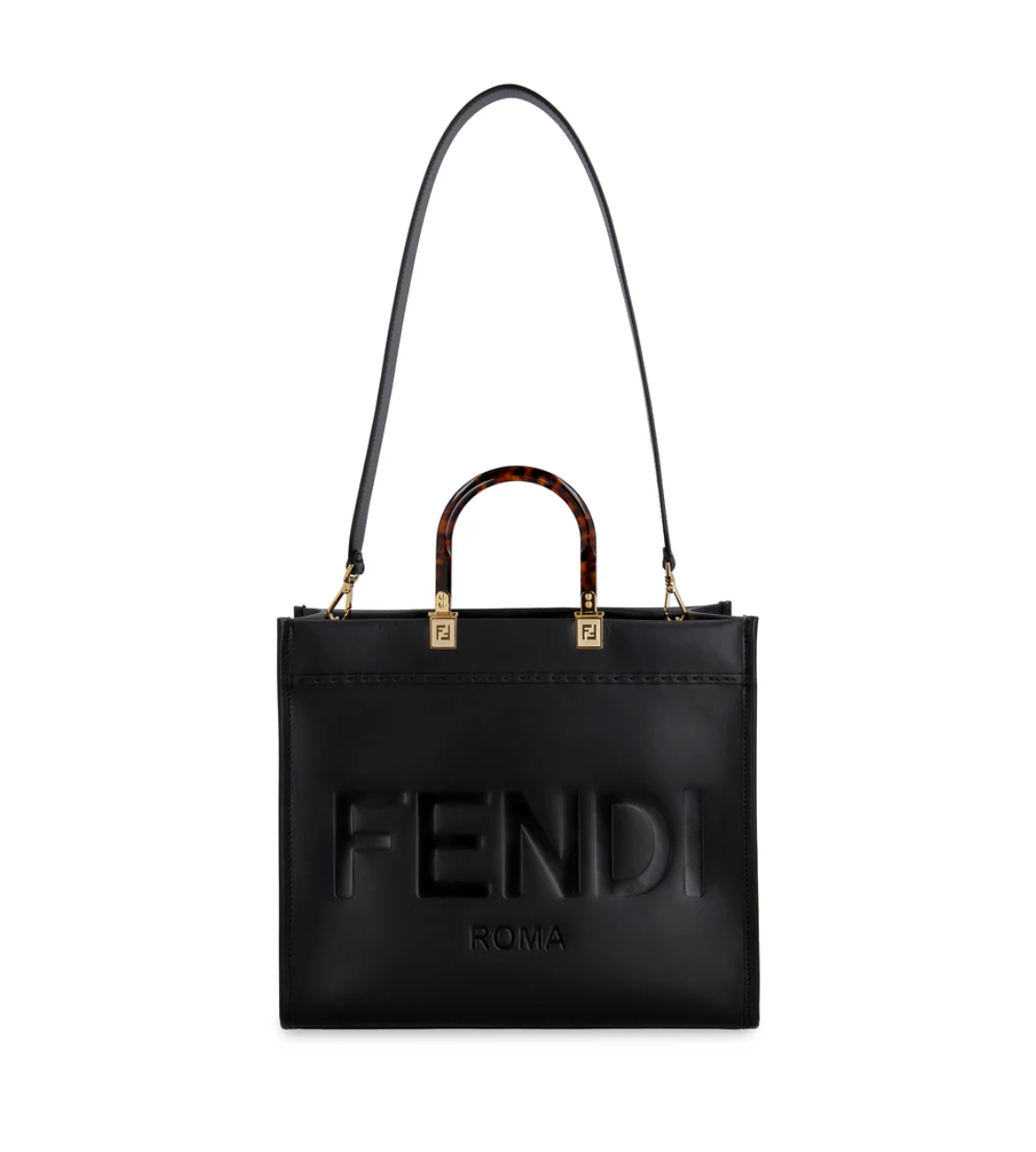 FENDI Sunshine Calf Leather Medium Tote Bag