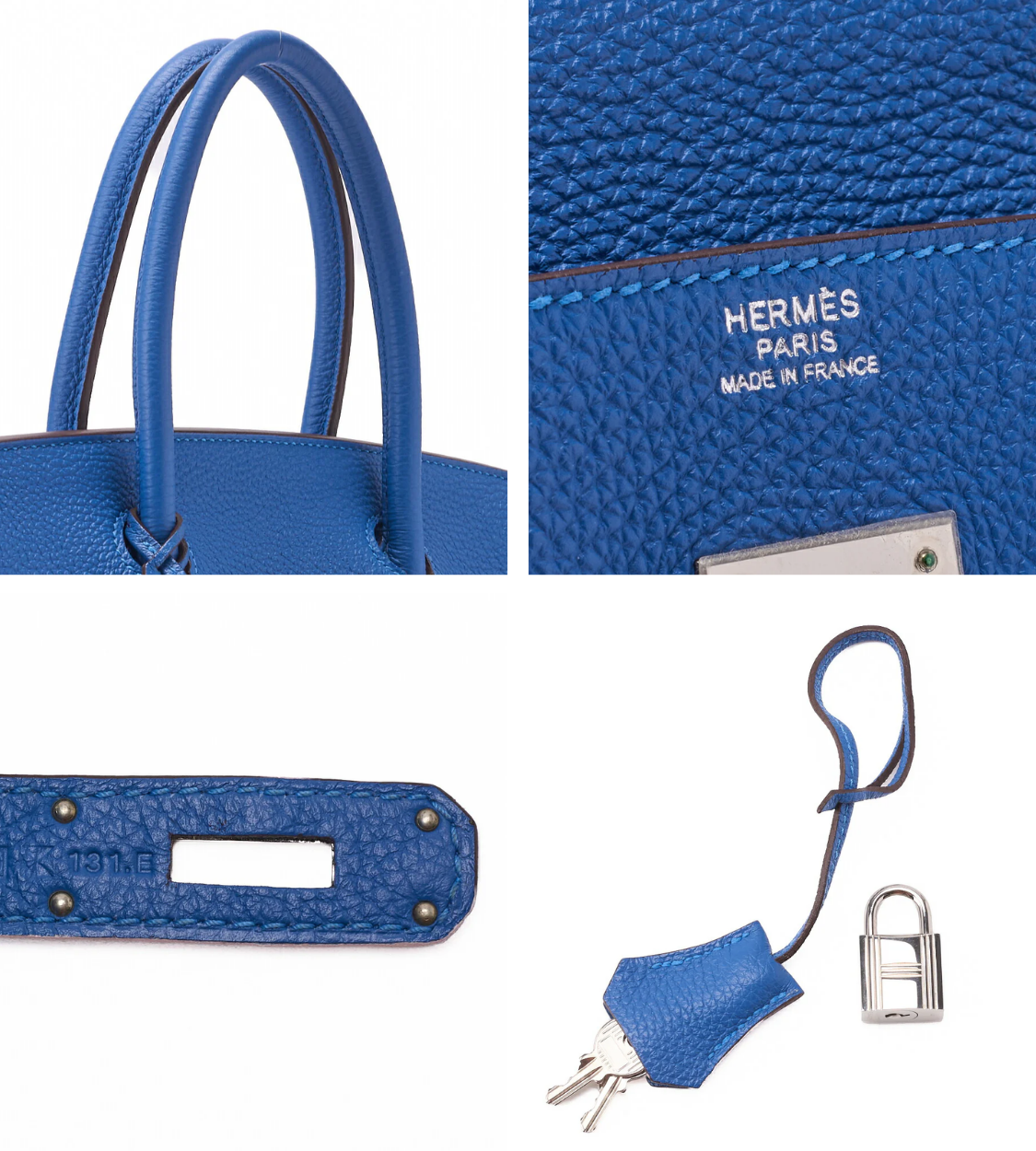 HERMES Birkin 30 Togo Blue Zanzibar
