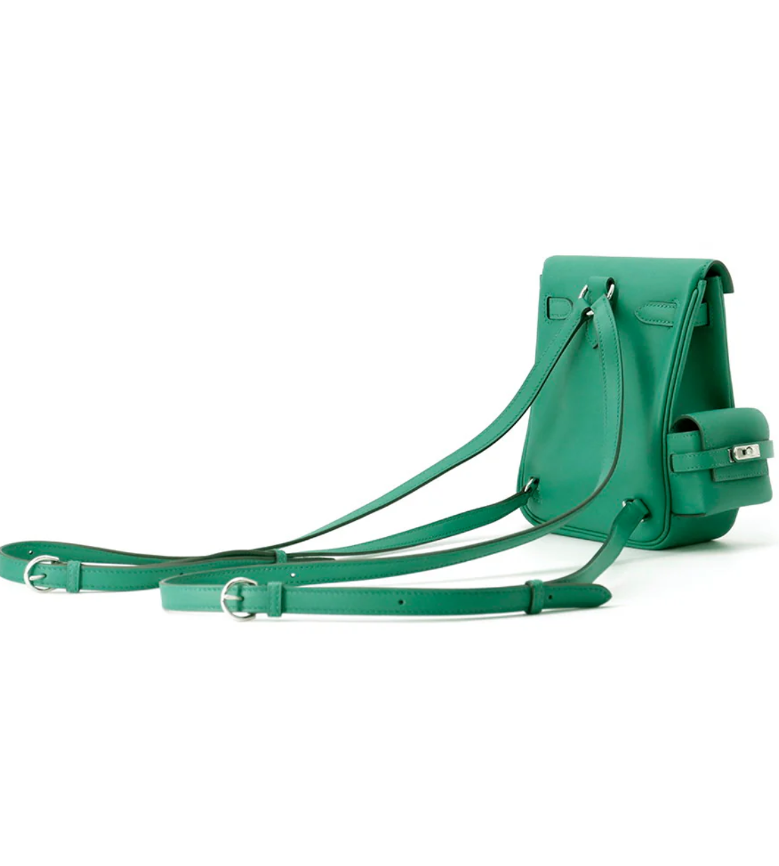 HERMES Kelly Jump Vert Vertigo Swift Leather Backpack