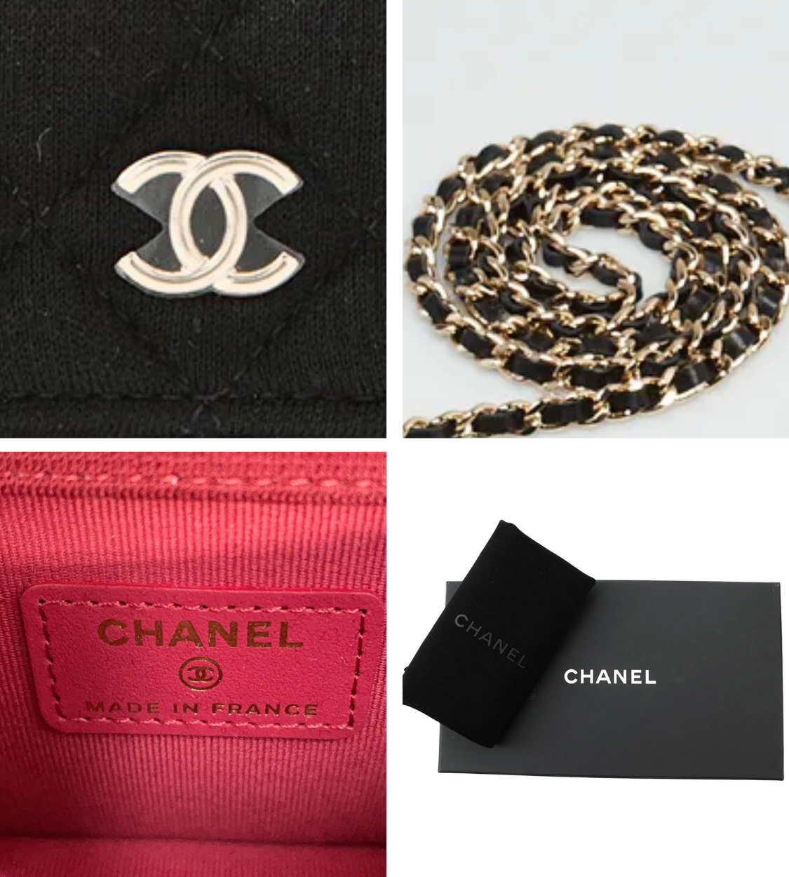 CHANEL Black Quilted Jersey Mini Bag